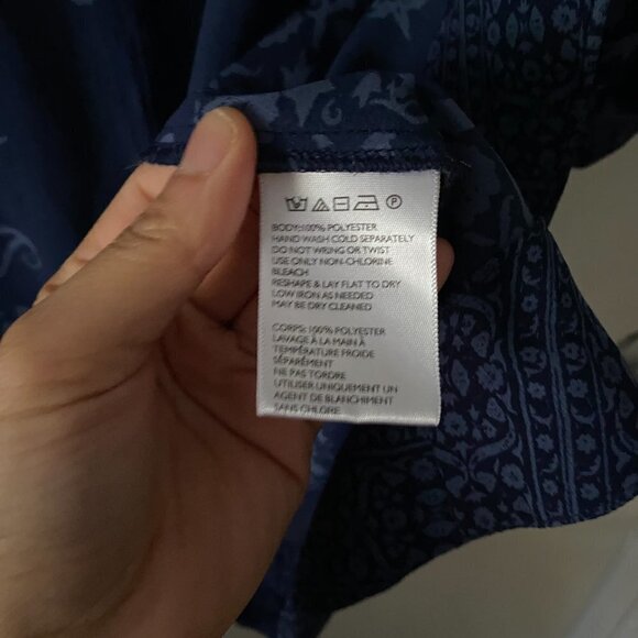 🦋 URBAN OUTFITTERS ECOTE Boho Blue Kimono Cardigan Shawl Cover Up Cute Navy - Picture 3 of 5